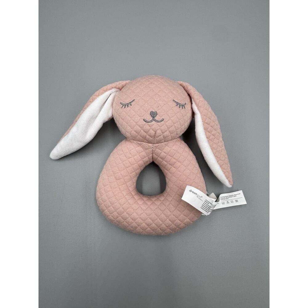 Dreamgro Pink Bunny Plush Soft Rattle 6”